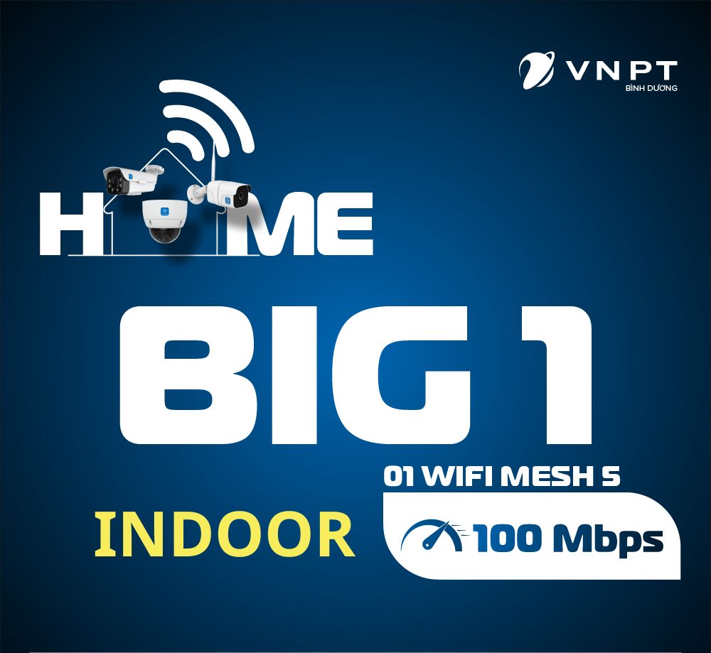 Combo Internet, Camera và Wifi Mesh - Home Big 1 Indoor giải pháp hiệu quả 3 trong 1